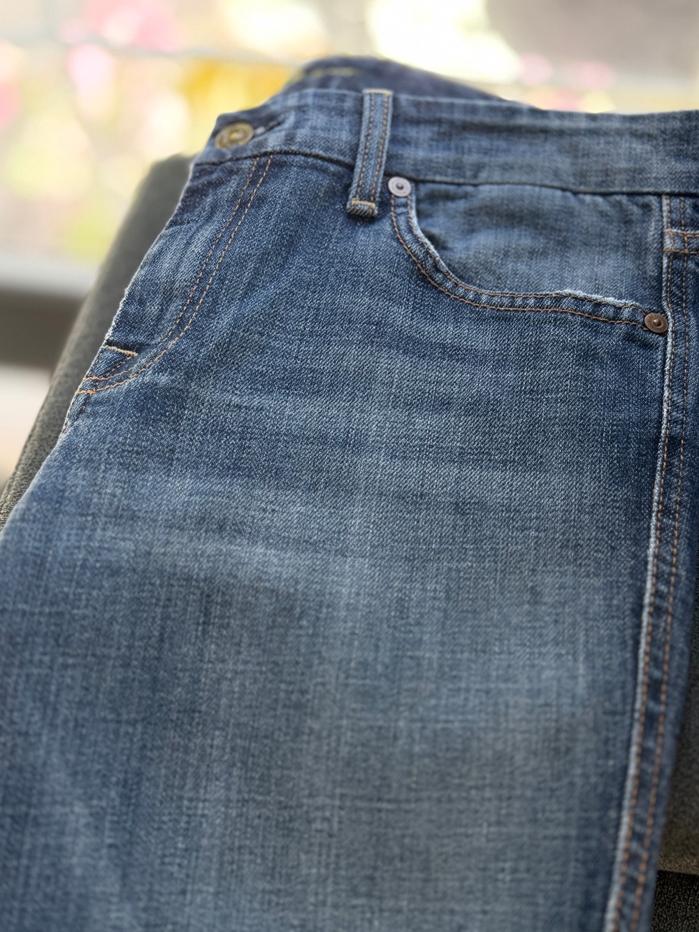 7 For All Mankind Vintage A Pocket Flare Jeans Size 30 Y2K - Picture 5 of 14